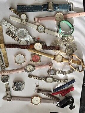 Watch lot of watches for parts, repair steampunk analog quartz